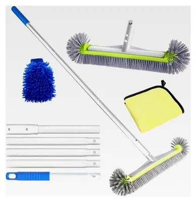 Produktbild von Pool Reinigungsbürste mit Teleskopstange 160 cm, 45 cm Poolbürste, Set zur Poolreinigung
