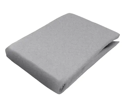 Produktbild von Flanell Spannbetttuch, Melange Spannbettlaken, 180 x 200 cm, hellgrau, 100% Baumwolle, Matratzen bis 25 cm Höhe, sleepling