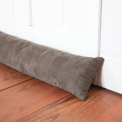 Produktbild von 4L Textil Zugluftstopper für Türen und Fenster aus Samt-Imitat, Luftzugstopper, waschbar bei 40 °C, Ø ca. 10 cm, 70 cm, Braun