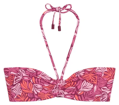 Produktbild von Marc O'Polo Damen Triangel-Bikini-Top Abstract Leaf raspberrycoulisleafprint - G
