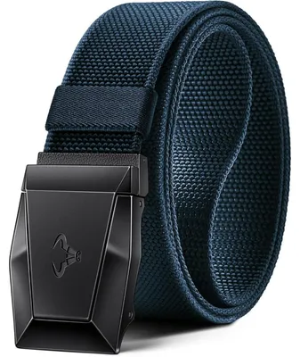 Immagine prodotto di Cintura tattica da uomo, cintura da lavoro, cintura da trekking, larghezza 3,8 cm, fibbia in metallo con chiusura rapida, lunghezza 120 cm, colore blu navy