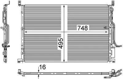 Produktbild von MAHLE AC 271 000S Kondensator Klimaanlage Klimakondensator für AUDI A8 (4E2, 4E8)