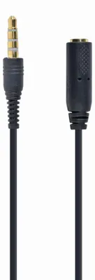 Produktbild von Gembird CCA-419, 3,5 mm, Männlich, 3,5 mm, Weiblich, 0,18 m, Schwarz