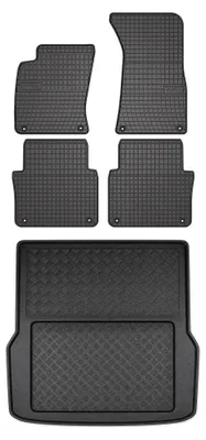 Obrázek produktu pro Gumové autokoberce SolidPRO + vana kufru pro: Audi A8 D3 2002-2009 sedan 5 ks