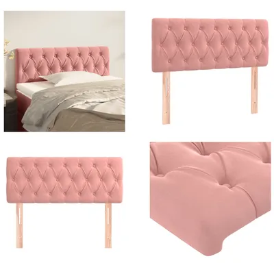 Obrázok produktu pre vidaXL Čelo postele Pink 90x7x78/88 cm Velvet - Čelo postele - Čelo postele - Čelo postele