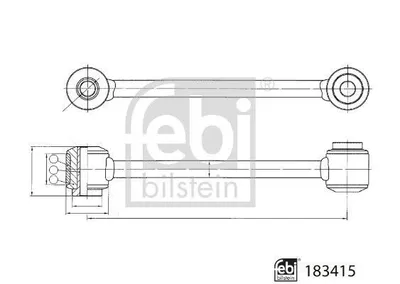 Produktbild von FEBI BILSTEIN Koppelstange Stabilisator passend für MERCEDES-BENZ E-Klasse Limousine (W213) Hinten Links Hinten Rechts 183415