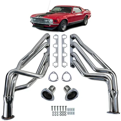 Für Ford Mustang SBF 64-73 289 302 351W Edelstahl Fächerkrümmer 4in1 Set Header in der Farbe von Carparts-Online GmbH