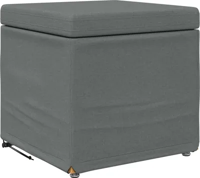 Produktbild von vidaXL Hocker Dunkelgrau 41 x 41 x 40 cm Stoff und Pressholz