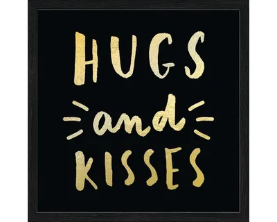 Produktbild von Gerahmtes Bild Hugs & Kisses 33x33 cm