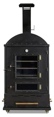 Produktbild von Gartenofen in Schwarz aus Holz und Edelstahl modern robust