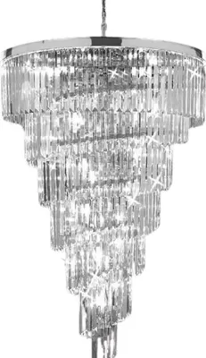 Zdjęcie produktu dla Hereford Spiral Chrome - żyrandol kryształowy chrom 80cm