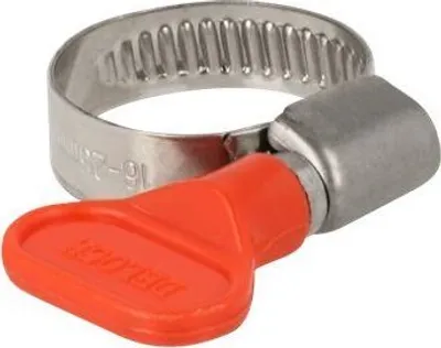Produktbild von DeLOCK Schlauchschelle mit Flügelmutter 16 - 25 mm 10 Stück rot, Schraubklemme (Schneckengetriebe), Metallisch, Rot, Kunststoff, Edelstahl, 2,5 cm, China