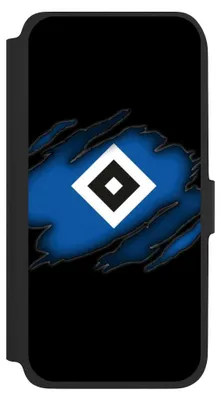 Produktbild von NIVOCASE Klapphülle für Samsung Galaxy A17 5G  Handyhülle aus Kunst Leder NIVOflip schwarz HSV Hamburger SV Offizielles Lizenzprodukt