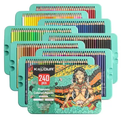 Image de 1001Jouets Boîte de Crayons de Couleurs - 240 Nuances Créatives