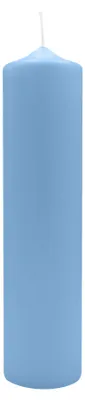 Produktbild von Spitzkopf Stumpen Kerzen Blue Bell Hellblau 30 x Ø 7 cm, 6 Stück