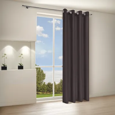 Produktbild von Gerster Ösenschal Uni B = 140 x H =235 cmHalbtransparent We Uni braun
