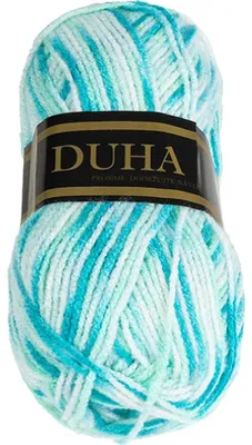 Imagen del producto de Hilo DUHA - 50 g, 150 m - Azul, Blanco