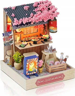 Produktbild von DIY Holzpuppenhaus Bausatz mit Möbeln – Geschenkidee