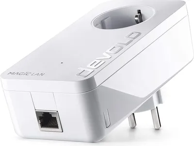 Produktbild von devolo Magic 1 – 1200 LAN Single Adapter: Powerline-Erweiterungsadapter für Internet im ganzen Haus, ideal fürs Home-Office (1200 Mbit/s, 1x Gigabit LAN-Anschluss, G.hn)
