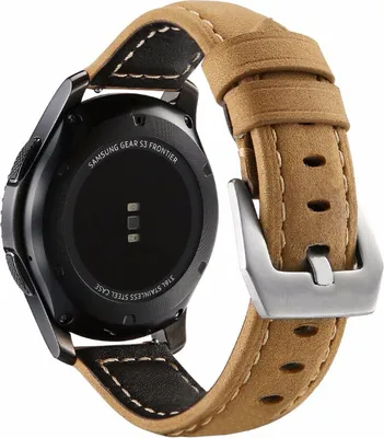 Produktbild von Strap-it Samsung Galaxy Watch 42mm Armband Leder (Beige)