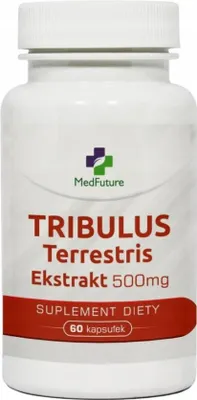 Produktbild von TRIBULUS TERRESTRIS Muskatblüte MedFuture 60 Kapseln.