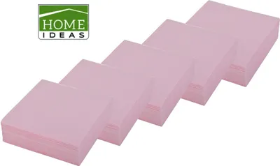 Image de 250 serviettes roses 33x33cm 3 plis 1/4 serviette papier décoration de table serviette papier
