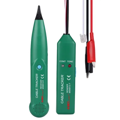 Image de Testeur de câbles AIM MS6812 – Testeur de câbles téléphoniques et de câbles réseau professionnel, avec détecteur de ligne pour câbles UTP/LAN