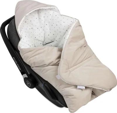 Produktbild von Little Stars Musselin & Ecru Velvet Decke für Kindersitz
