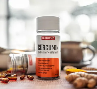 Productafbeelding van Nutrend Curcumine + Bioperine + Vitamine D, 60 capsules