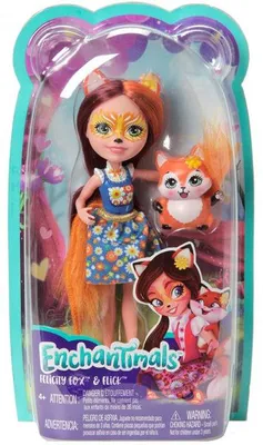 Image de Enchantimals poupée fick et felicity le renard - figurine 15 cm - animal - mattel fxm71
