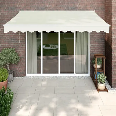 Produktbild von vidaXL Markise Einziehbar Creme 3,5x2,5 m Stoff und Aluminium