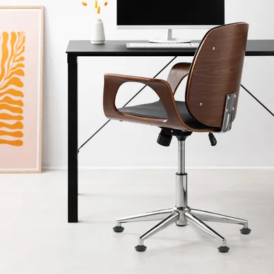 Produktbild von kwmobile Bürostuhl Gleiter 5er Set - Bodengleiter für Schreibtischstuhl 10mm x 22mm - Drehstuhl Füße Parkett Fliesen - Stuhl Fußgleiter - schwarz