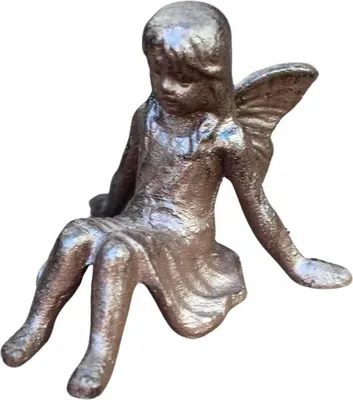Produktbild von Gartenfigur Engel sitzend Gusseisen