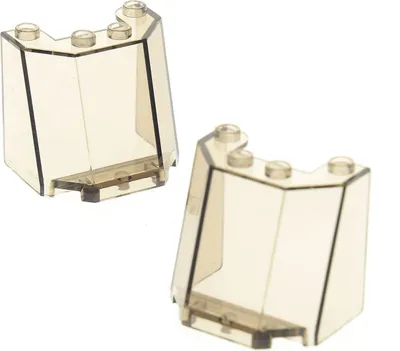 Produktbild von 2x Lego Windschutzscheibe 3x4x3 transparent braun 4543458 35193 84954