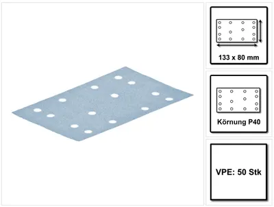 Produktbild von Festool Schleifstreifen STF 80x133 P40 GR50 | 497117