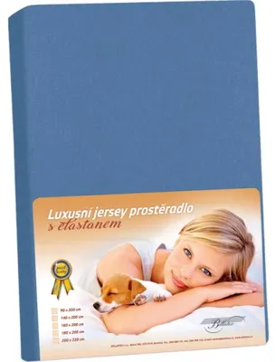 Zdjęcie produktu dla Jersey LUX - 90x200 cm - Ciemnoniebieski