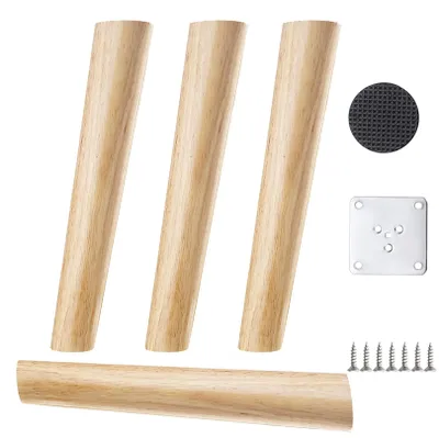 Imagen del producto de Juego de 4 patas ajustables de madera maciza para muebles