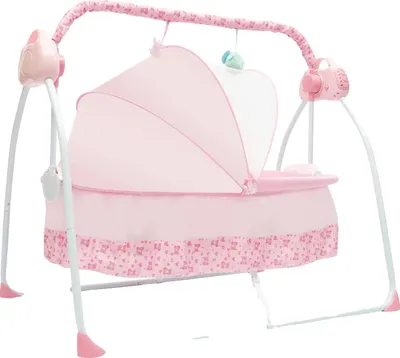 Image de Berceau pour bébé, télécommande, design portable pliable, rose