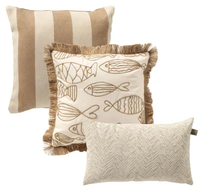Produktbild von Dutch Decor Dekokissen-Set Dune Catch 45x45 cm Weiß