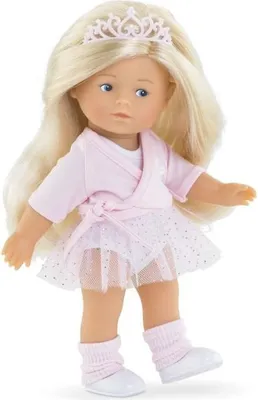 Produktbild von Puppen-Set: Corolle Mini Corolline Rosy Ballerine, 20 cm, Blonde Haare, Vanilleduft, Ab 3 Jahren