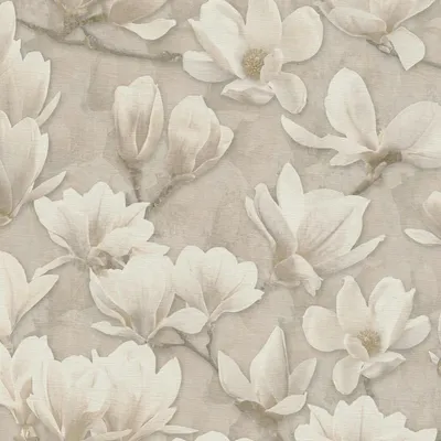 Productafbeelding van Profhome 396102-GU Bloemen behang floral mat beige crèmewit 5,33 m2