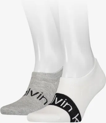 Produktbild von Set aus zwei Paar grauen und weißen Calvin Klein Herrensocken