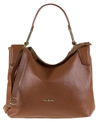 Produktbild von Damen Schultertasche aus echtem Leder, Pierre Cardin, mit Reißverschluss, verstellbarer Trageriemen
