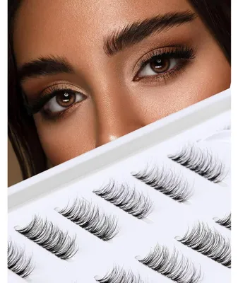 Image de Cluster de cils, faux cils naturels, 7 paires, modèle DY16