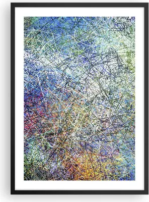 Produktbild von Gerahmtes Poster - Schwarzer Rahmen - Abstraktion modern - 50x70 cm - Wand Bild - Wanddeko - Wandbilder - Kunstposter - Wandposter - Bilderrahmen - Bilder - Kunstdruck - Wandbild - P2BPA50x70-3668