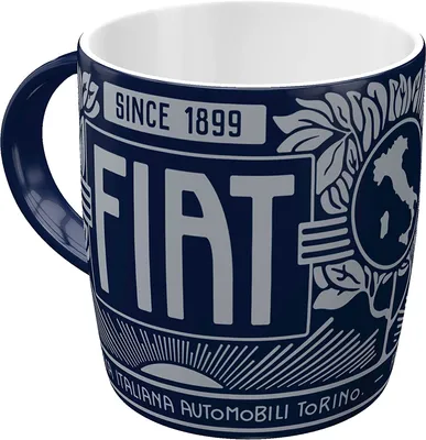 Immagine prodotto di Nostalgic-Art - Tazza da caffè - Fiat - Logo Fiat Since 1899 Blu