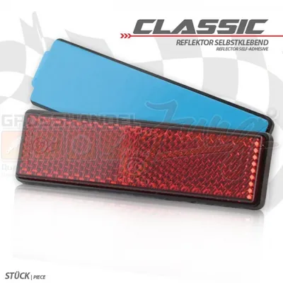 Produktbild von Reflektor Classic rechteckig rot mit Rand
