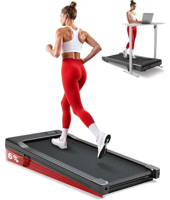Productafbeelding van Loopband voor het bureau - BA09-B elektrisch loopvlak - Snelheid 1–6 km/u - 2,5 pk motor - Maximaal draagvermogen 136 kg - Loopvlak 38 x 90 cm - Bluetooth en app-bediening - Zwart