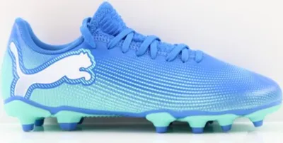 Produktbild von Puma FUTURE 7 PLAY FG/AG Jr Hyperlink Blue-Mint-PUMA White 34