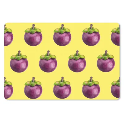 Produktbild von MuchoWow® Schreibtischunterlage Obst - Lila - Muster 60x40 cm - XXL Mauspad - Großes Mauspad